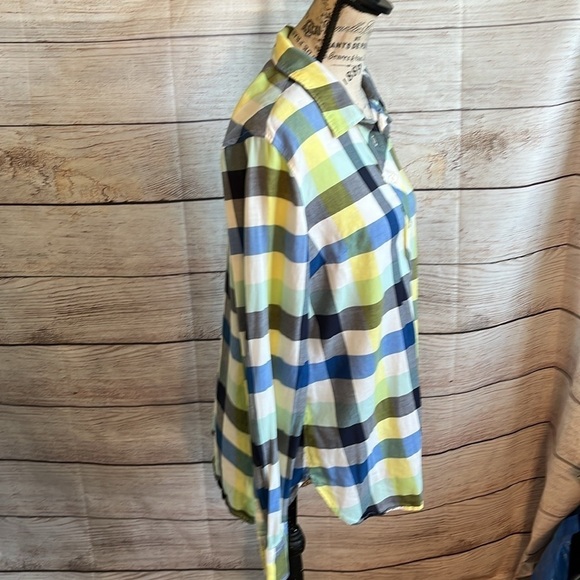 Talbots Casual Button Down Shirt Plaid Checked Cotton Size Large - Picture 3 of 8